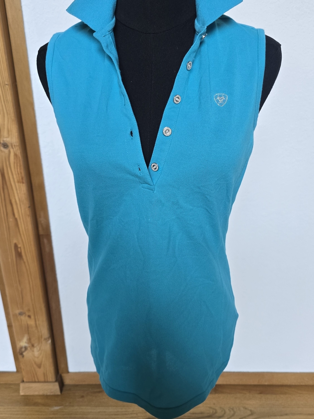 Ariat Teal Polo Shirt with Shield Label